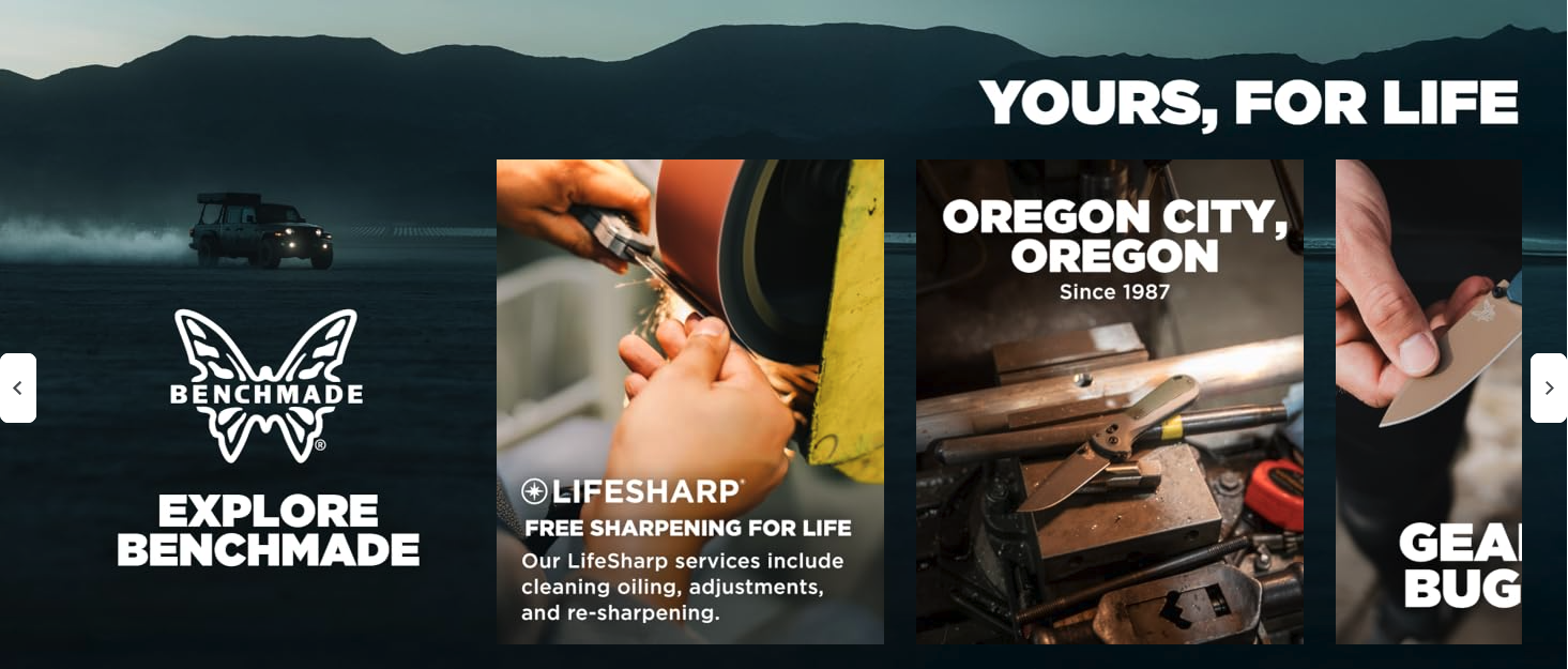 amazon brand story example for benchmade