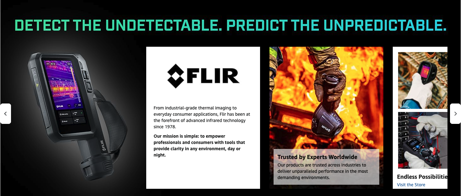 amazon brand story example for flir
