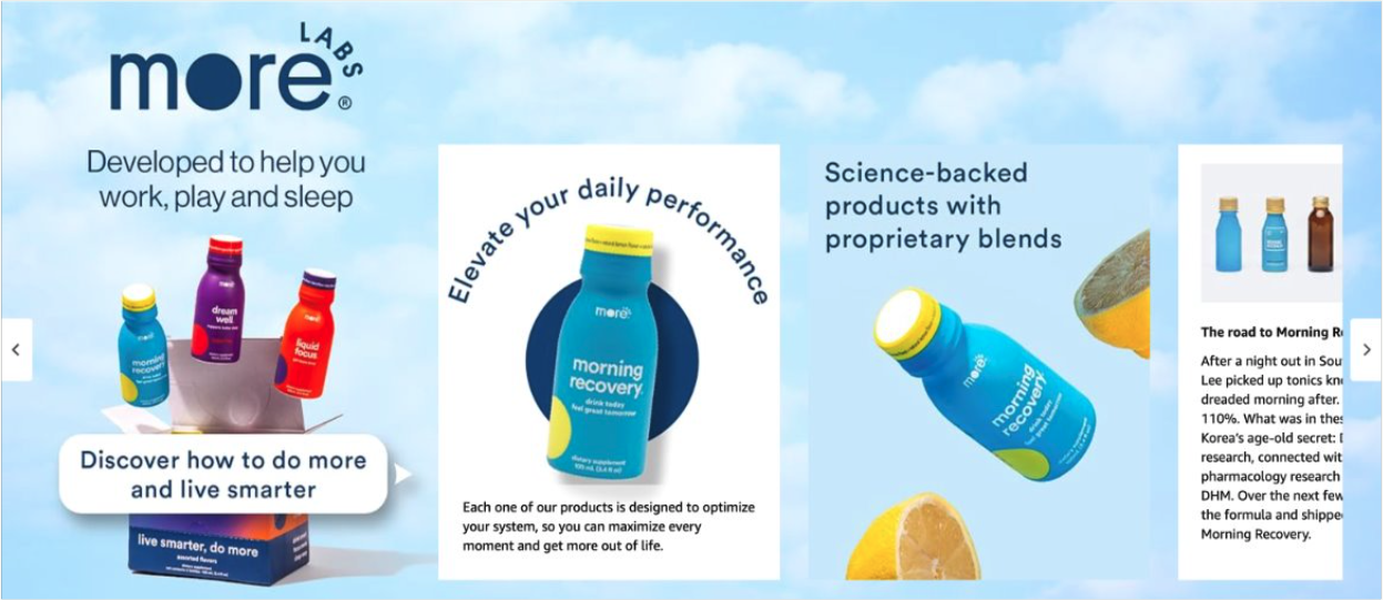 amazon brand story example for more labs