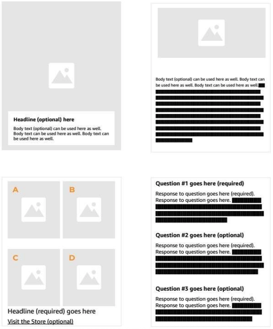 Amazon brand story templates