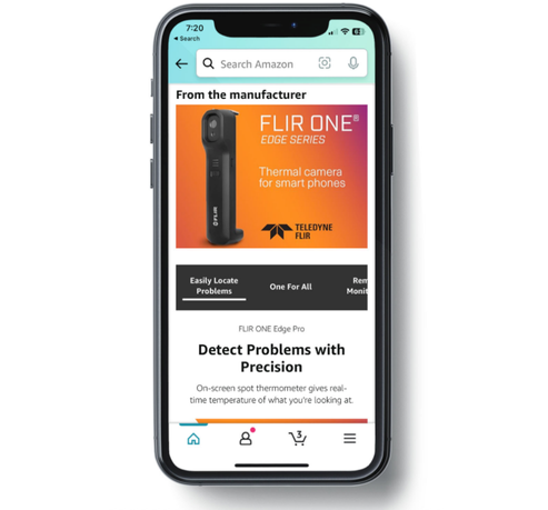 Screenshot of FLIR A+ Content displayed on a mobile phone