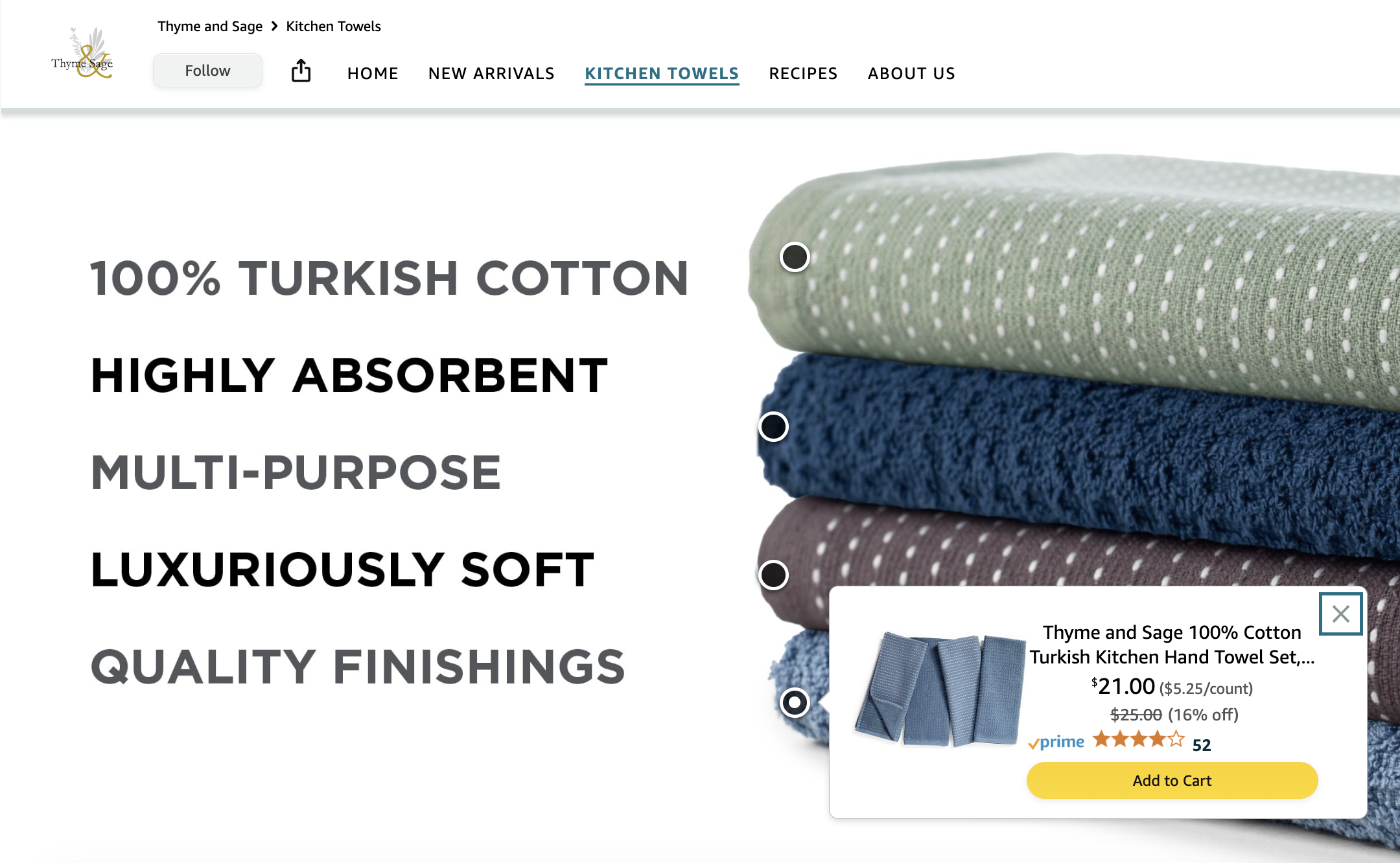 Interactive module on Amazon brand store